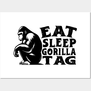 Gorilla Tag VR Gamer Shirt for Kids, Teen Eat Sleep Gorilla T-Shirt Posters and Art